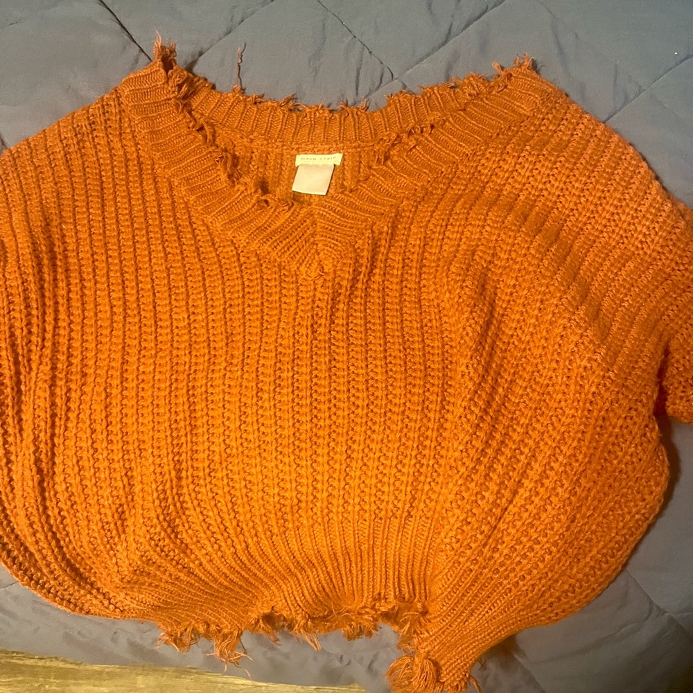 Rust knit sweater